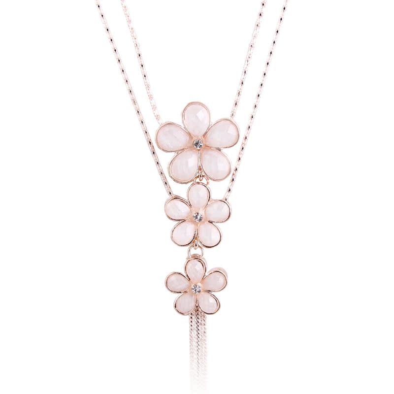 韩版时尚百搭长款项链...