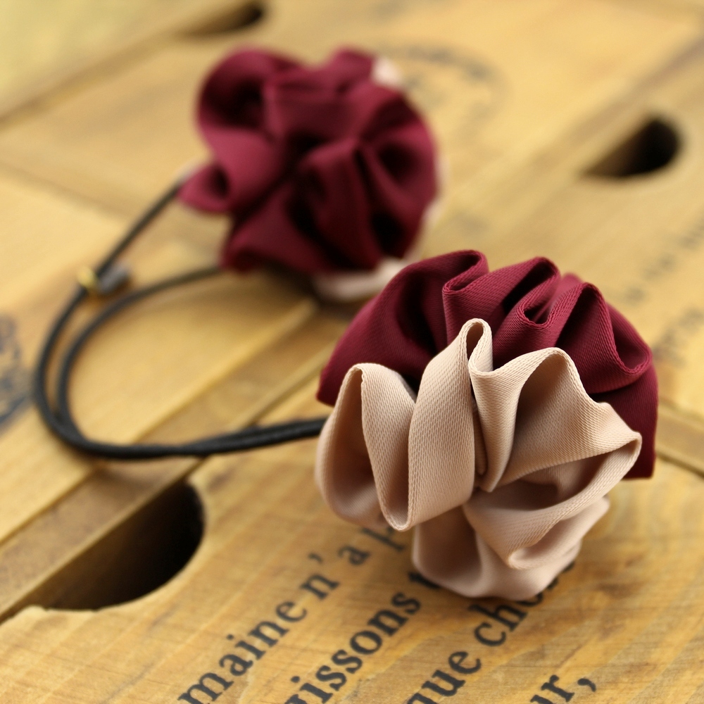 拼色双头花球 发绳...