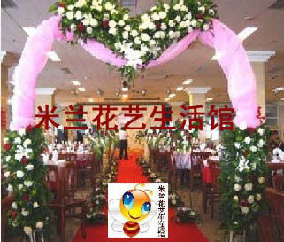婚庆鲜花，拱门鲜花，婚礼鲜花布置，路引，婚庆鲜花，结婚鲜花