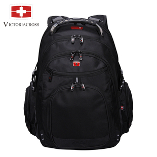  维士十字商务背包 15.4寸电脑背包双肩包男 女旅行包 书包 登山包
