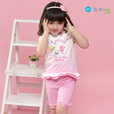 【Dr.Frog】夏季专柜正品新款童装 小女童套装短袖T恤+短裤