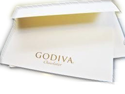 现货 GODIVA高迪瓦巧克力小卡片贺卡（带信封）白色
