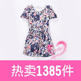 3L-201-847包邮2010日单韩版凌乱收腰泡泡袖高腰连衣裙8折热卖