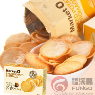  韩国进口食品 好丽友Market O 奶酪薯片 非油炸膨化 85g 芝士土豆