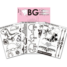 BG 纹身贴 bodygraphics韩首尔 蝴蝶可爱星手环 男女防水 纹身贴