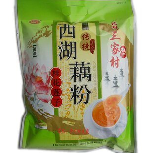  2月最新生产杭州特产忆莲牌西湖藕粉超大实惠装桂花莲子味630克