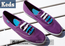 KEDS原单正品经典紫色帆布鞋棉布系列 复古英伦 懒人鞋 39.5