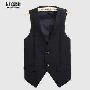  包邮热销 卡托思滕 秋季新品经典双扣男士西服马甲