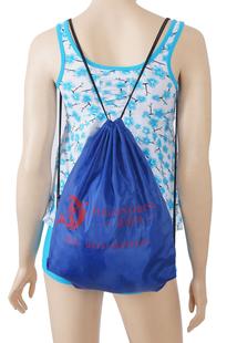  夏浪风运动背带束口袋抽绳双肩防水收纳多功能购物斜挎单肩包