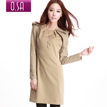 osa欧莎正品O.SA2012春装新款女装蕾丝花边长袖连衣裙子L13089