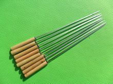 木柄不锈钢烧烤针 烧烤签子 烧烤工具 用品 羊肉串烧烤钎子