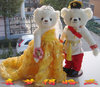婚车公仔车头装饰情侣婚纱熊一对大号婚庆娃娃毛绒玩具结婚礼物女
