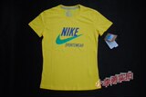10年爆款　正品耐克/NIKE 女子<span class=H>短袖T恤</span>342541-755 黄