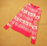 2011冬款贝蕾地 女童中领 <em>圆领毛衣</em> 全棉线衣 