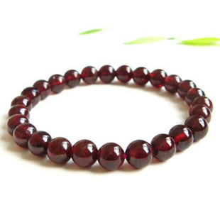  蓝韵 纯天然酒红石榴石手链 女人石 年关特价甩卖 礼物