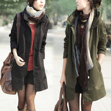 2011新 秋装新品 韩版风衣 长款 女外套 6152 有加大码