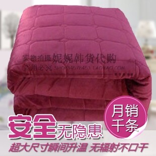 江浙沪包邮韩国电热毯双人单人正品加厚绒面碳纤维无辐电褥子现货