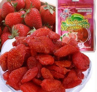  台湾一番有机草莓果脯 草莓干 草莓脆100g 南方7省满额包邮
