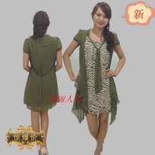 香影夏装2012专柜正品条纹时尚淑女连衣裙 Q1121023 剪标
