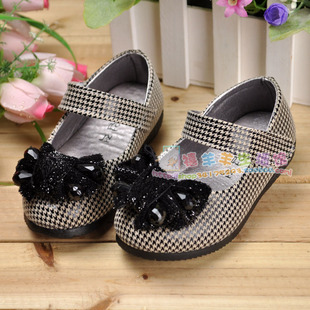  韩版儿童单皮鞋 亮珠 PU皮 小童公主鞋 女童 宝宝皮鞋