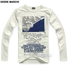 【5151m】DEERE MARCHI莱卡时尚吉他烫银弹性长袖T恤 CYR001白
