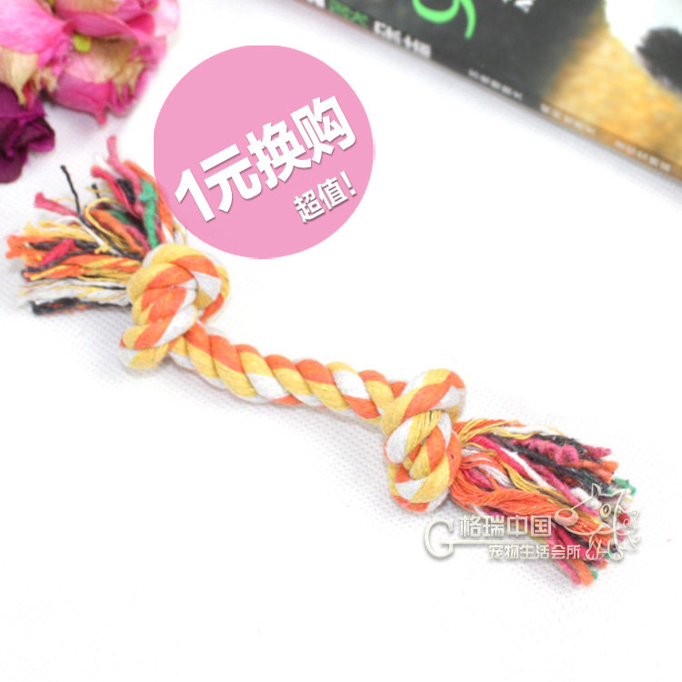 Reducing pet pull toys knot tug of war toys, cat and dog toys tie knots the bones of bone-toy specials