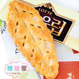  糖糖屋零食/特产食品韩国原装乐天树叶饼干蜂蜜烤制90(170)g