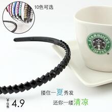 实拍日韩简约时尚超闪水晶颗粒亚克力头箍发箍发饰 多色 N02020