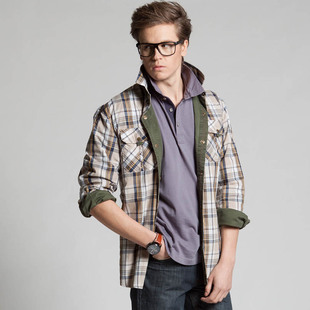 New 7 fold! Men's clothing of spring 2012 and long sleeve shirt business leisure wear cotton shirt