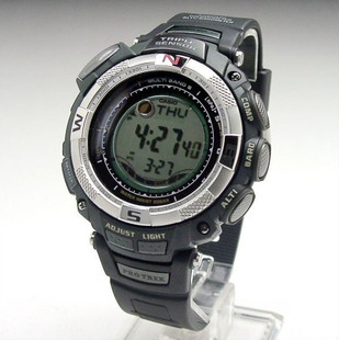  时计名表城 CASIO卡西欧三重感应器光能登山表PRG-130-1V