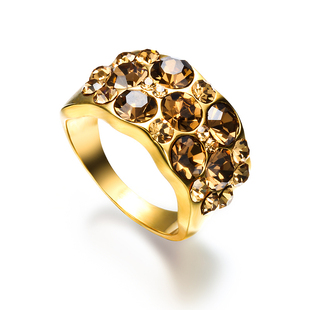  洛可芙可正品 饰品 韩版潮人满钻戒指指环女 送情侣 食指