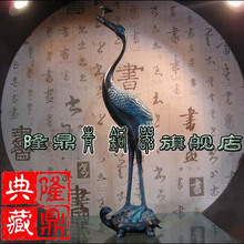 隆鼎仿古青铜器,高42公分龟鹤衔芝,工艺品.会议礼品,家居风水摆设
