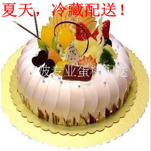  宁波生日蛋糕银珠糖水果巧克力片蛋糕04