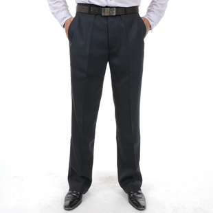  沃尔沐 秋冬新款西裤 商务休闲加厚西裤中年男裤爸爸装男裤子