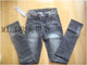 KSUBITSUBI++ 新款深灰色WORN GREY SKINNY长款小脚裤铅笔裤