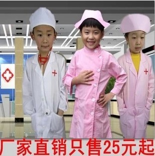 儿童医生护士服白衣天使小医生演出服装幼儿小