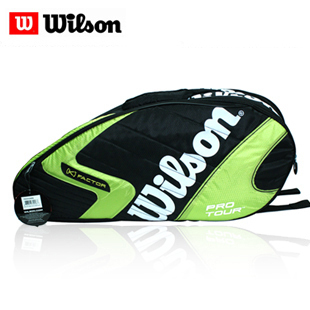 Wilson k Pro Tour six pack tennis bag shoulder bag black/green WRZ8102