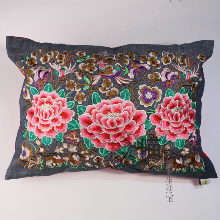 采桑原創特價沙發抱枕套不含芯中國風刺繡牛仔布藝腰枕靠墊套免郵在類目 居家布藝, 靠墊/抱枕中 - 來自Buy2taobao.com提供專業的淘寶代購服務