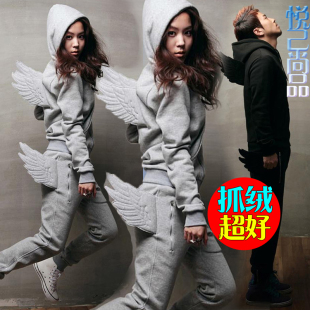  带翅膀的衣服带翅膀的外套翅膀帽子卫衣套装大码情侣卫衣套装秋冬
