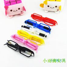 江浙沪58包邮 纯色眼镜笔 中小学文具用品 圆珠笔 新奇特文具 12g