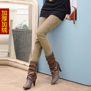  悦女季 冬季加厚加绒女铅笔裤小脚裤女 显瘦弹力棉裤女外穿SN8001