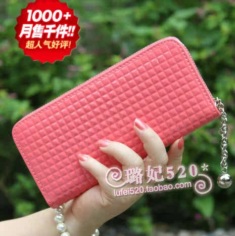 2013 new Candy-colored zipper wallet ladies wallets Korean ladies wallet, cell phone bag clutch bag