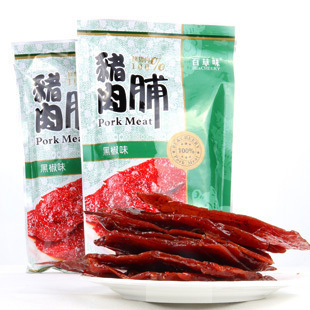  百草味 零食特产 蜜汁手撕大片猪肉脯 200g袋装黑椒味 限购1件