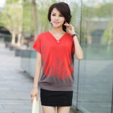 宛若女品牌2012新品上衣中老年短袖t恤中年女装时尚妈妈装夏装