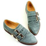 2011新款特色尖头英伦复古鞋子 平底鞋欧美磨砂皮厚底女式休闲鞋
