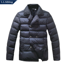 淘金币 LLSibling潮男冬装2011羽绒服新款轻柔翻领男装外套120305