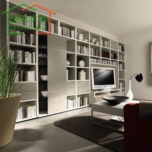 YIJU家具高端电视柜书柜制简约现代视听组合柜SH63