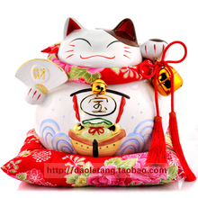 猫舍道乐堂本铺 日本正版 财扇宝船招财猫 大号陶瓷摆件/开业礼品