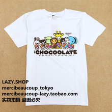 APE chocoolate baby milo 可爱动物园 圆领情侣短袖T恤