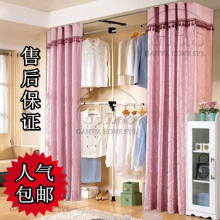 GHS Korean simple and easy Assemble fashion multi-function High-capacity Cloth wardrobe Drapes Popularity LB3400 Curtainin the Residential furniture , Cabinet , Simple wardrobe category - from Buy2taobao.com to provide professional Taobao agent buy service